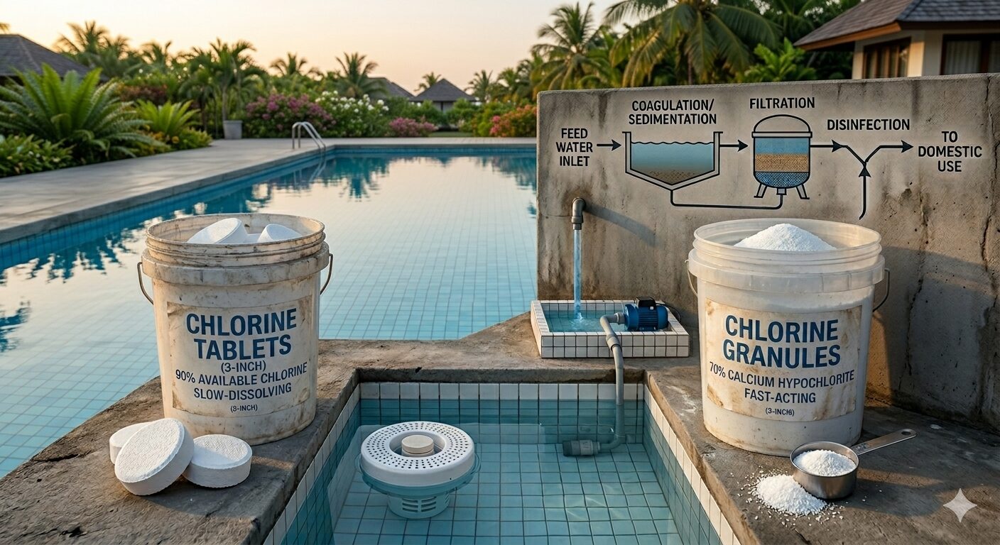 Chlorine tablets vs granules Lagos comparison for water treatment