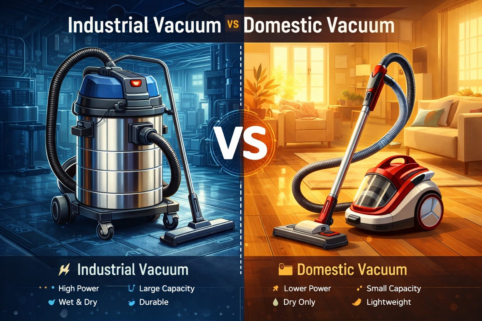 industrial vacuum vs domestic vacuum comparison