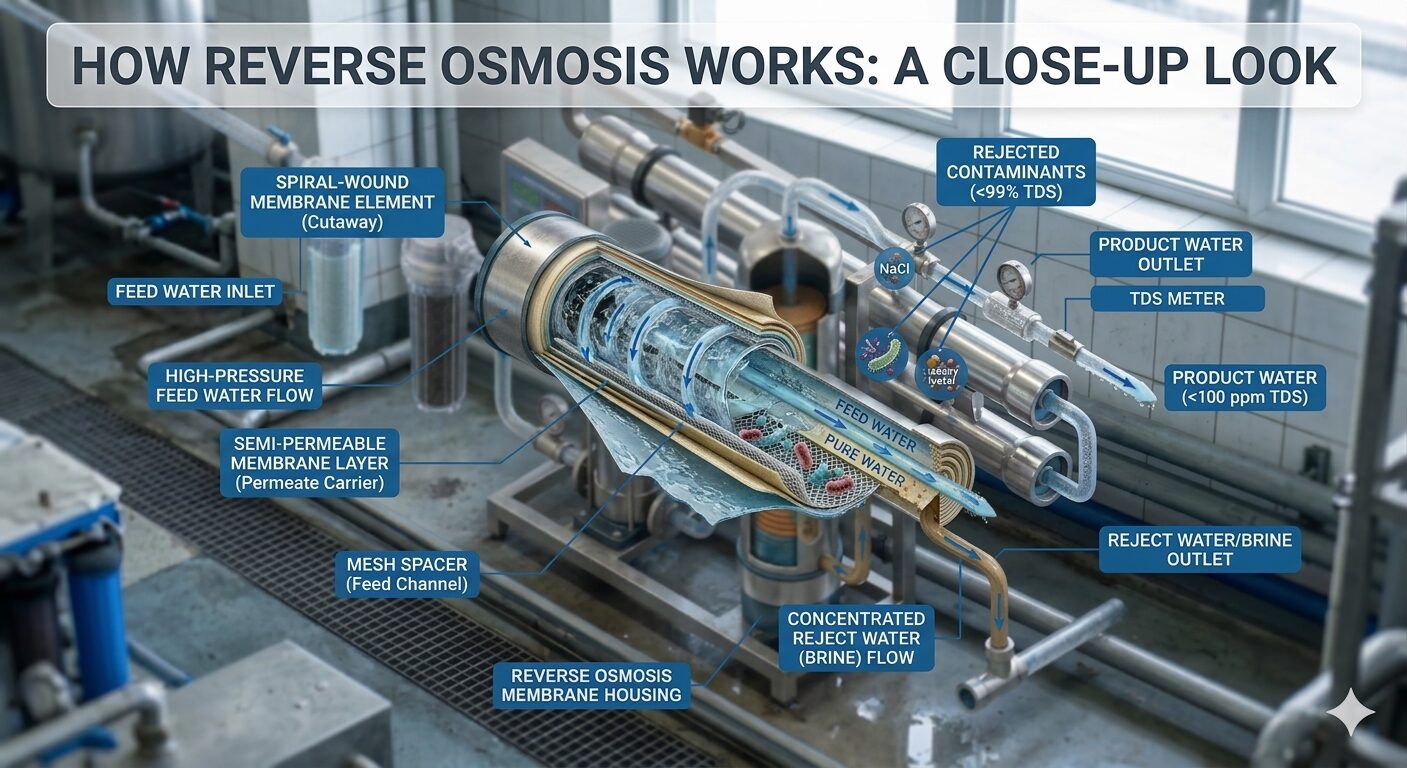 What Is a Reverse Osmosis System and How Does It Work? Clean drinking water from reverse osmosis system