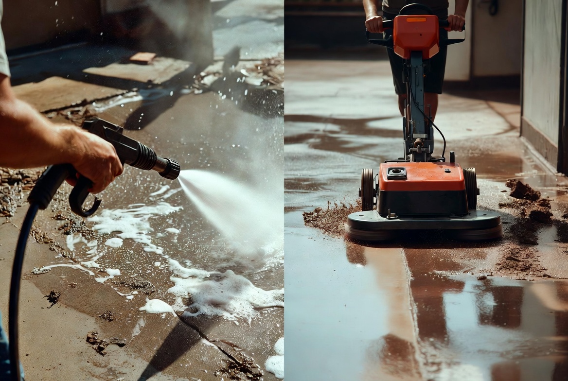 Pressure Washer vs Scrubber: Which Should You Choose? pressure washer vs scrubber cleaning equipment comparison Lagos Nigeria