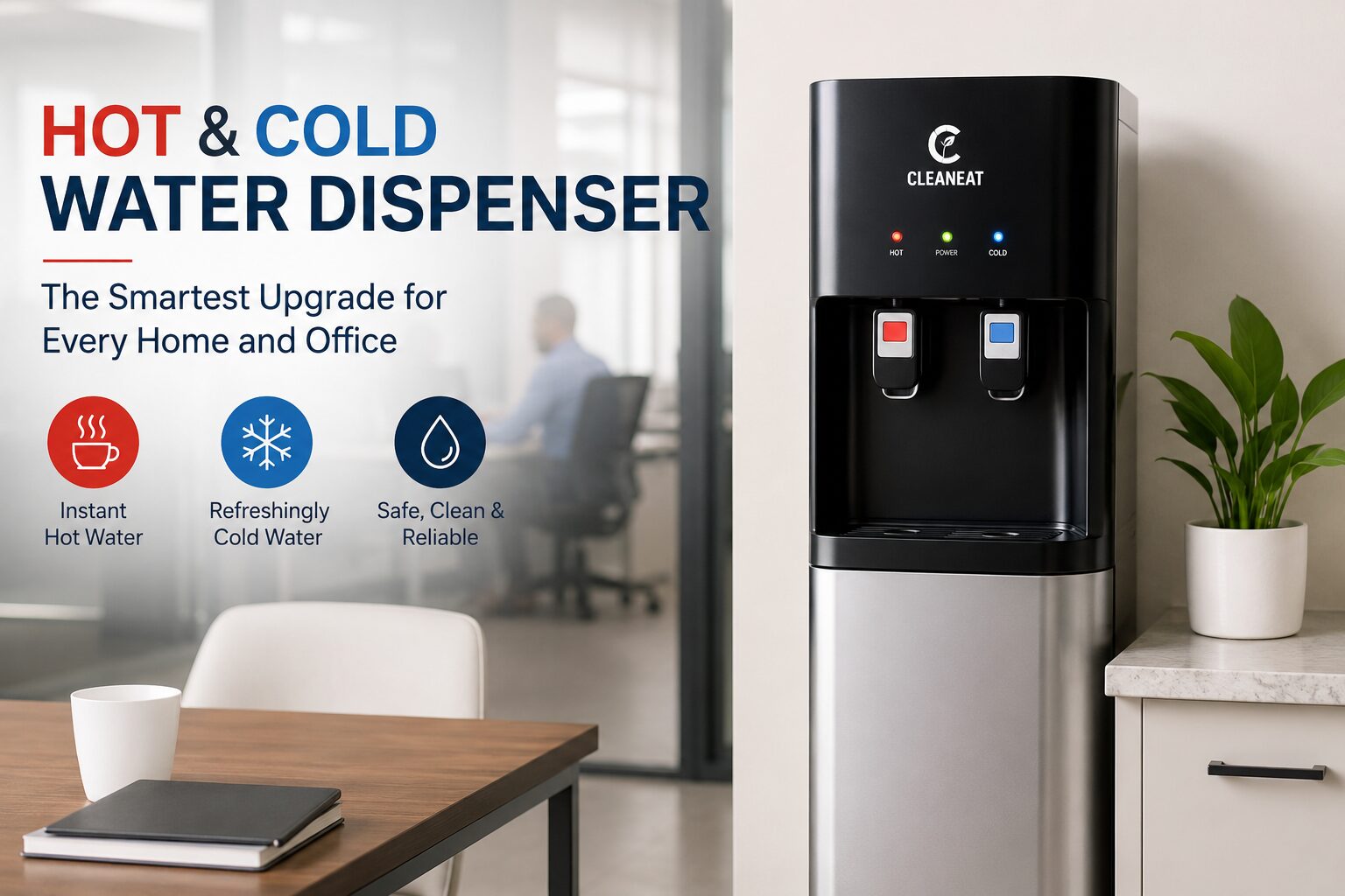 Cold drinking water from home water dispenser