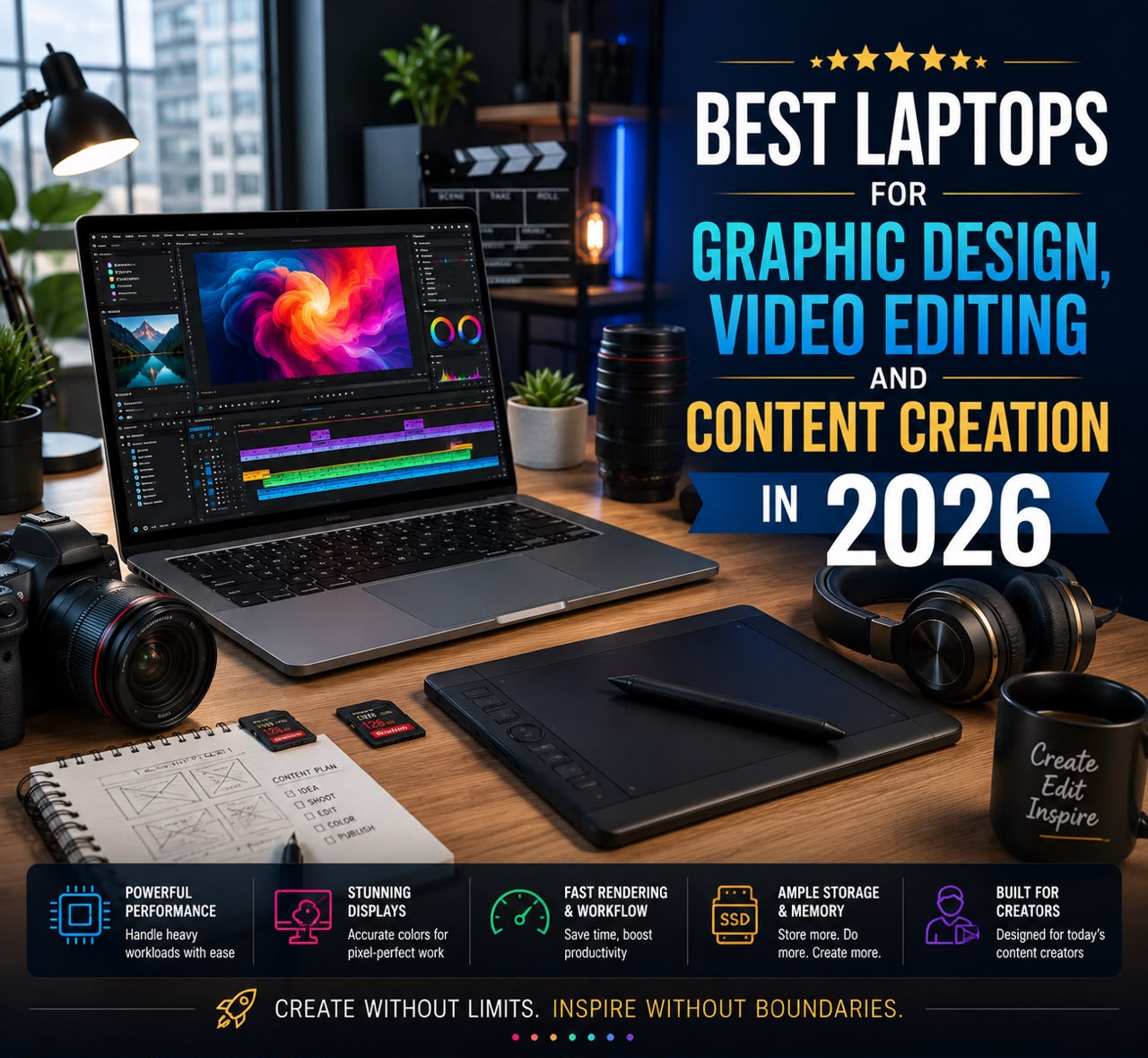 Best Laptops for Graphic Design & Video Editing (2026) Best laptops for graphic design, video editing and content creation