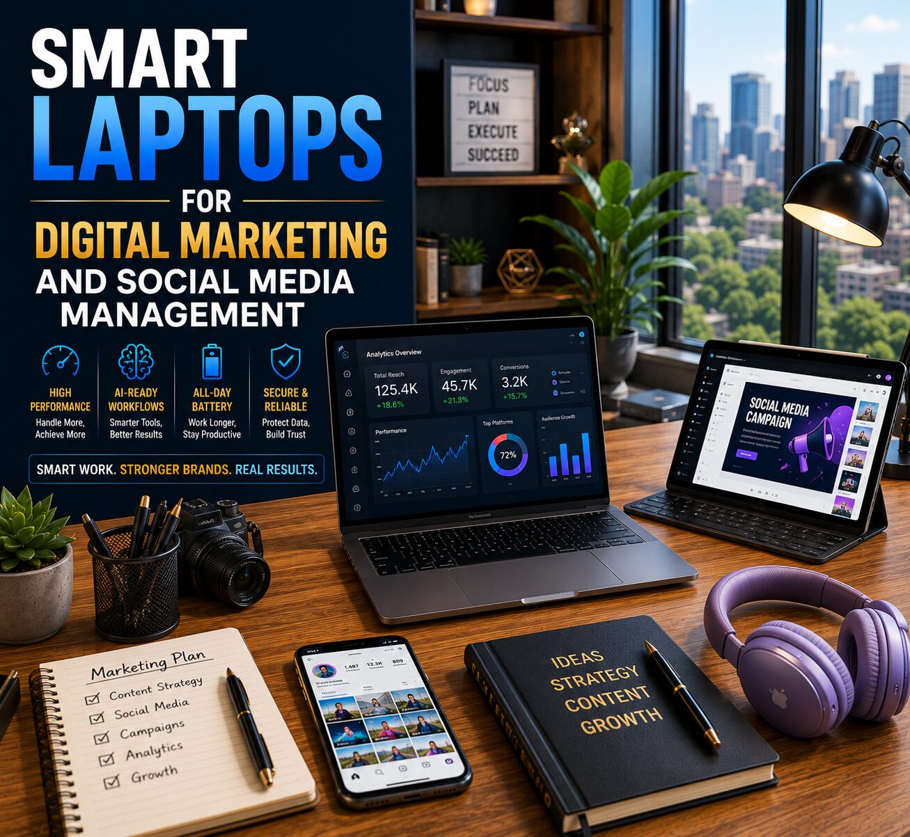 Smart Laptops for Digital Marketing and Social Media Management Premium laptops for digital marketing and social media management