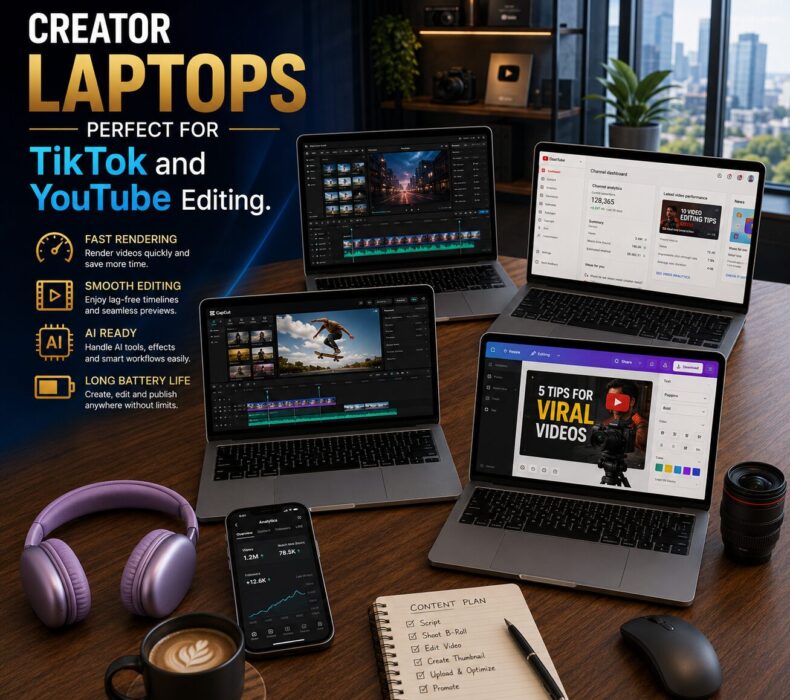 Creator Laptops Perfect for TikTok and YouTube Editing