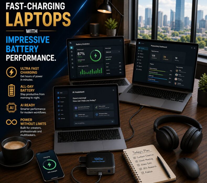 Fast-Charging Laptops With Impressive Battery Performance