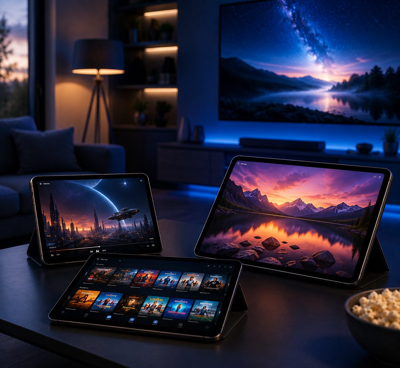 Premium Android tablets with vibrant high-resolution displays