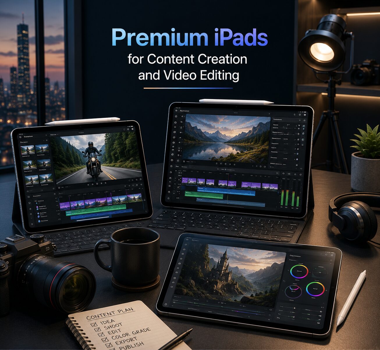 Premium iPads for Content Creation and Video Editing Premium iPads for Content Creation and Video Editing – Create, Edit and Publish Anywhere