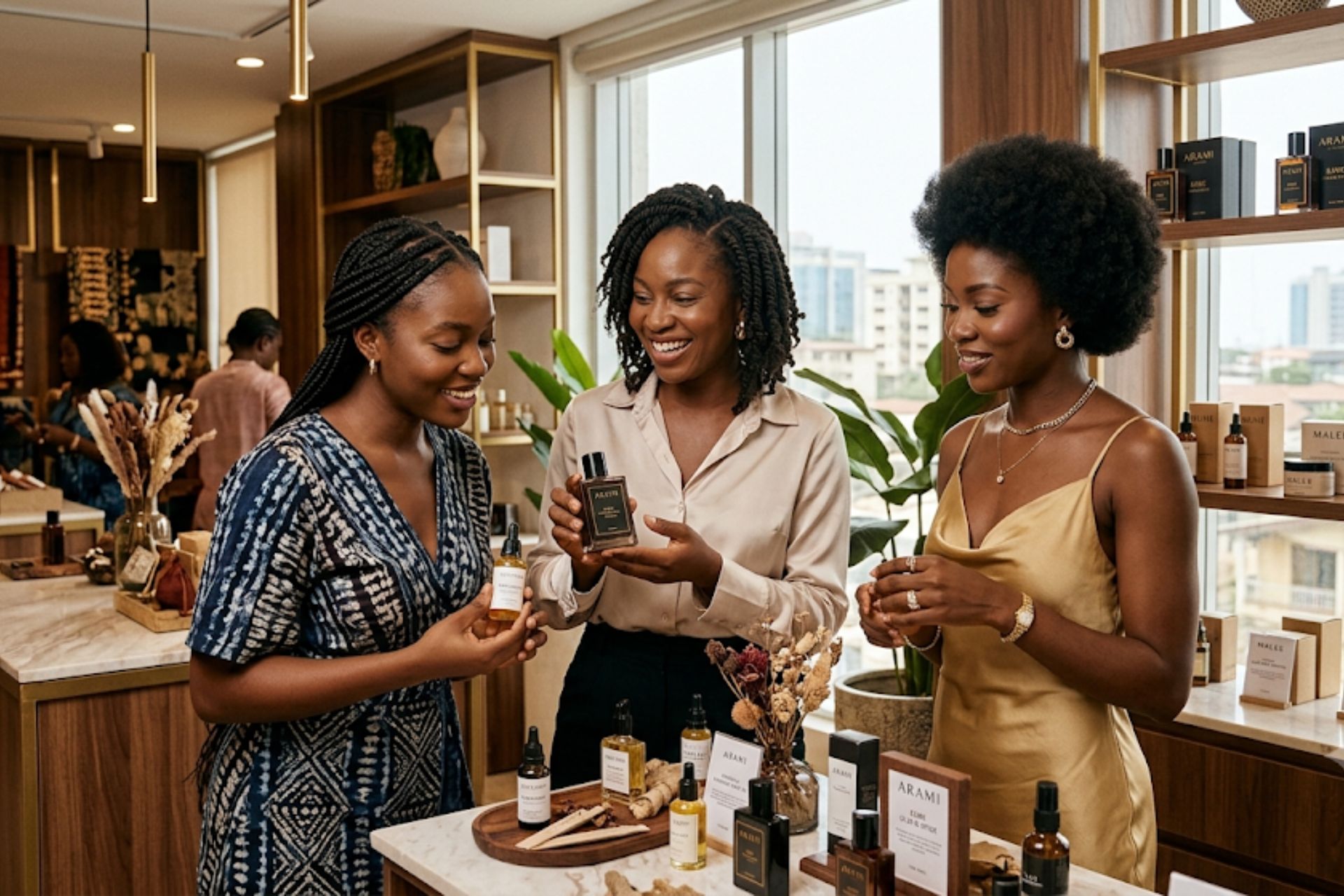 Nigerian Skincare and Perfume Brands Capturing the Luxury Market Premium Nigerian skincare brand showcasing natural beauty products