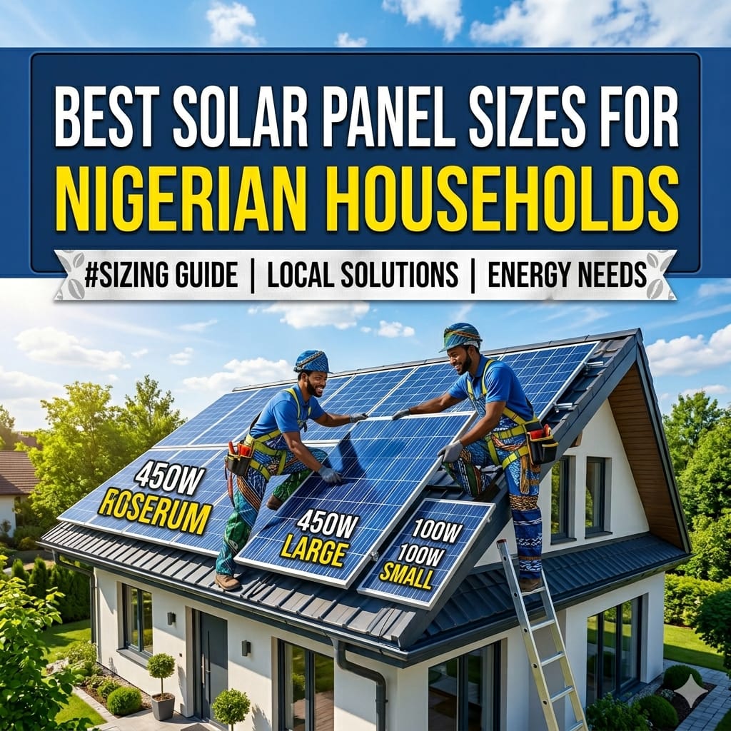 Best solar panel sizes for Nigerian households with rooftop solar installation