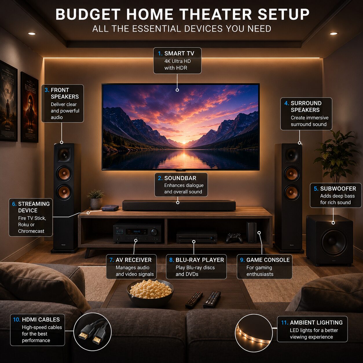 Budget Home Theater System Home Theater Setup Guide Affordable Home Entertainment Budget Audio Systems Home Theater Ideas
