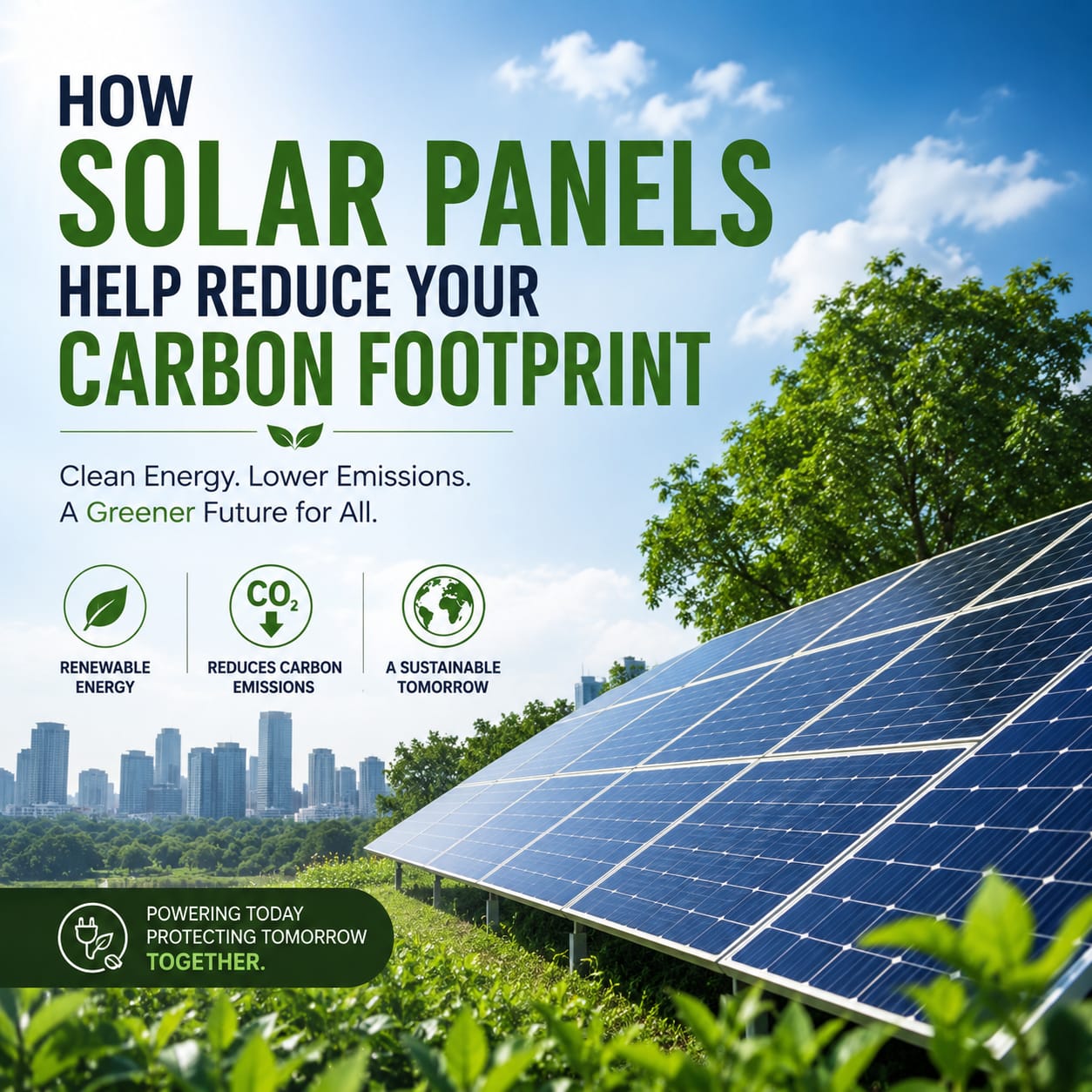 How Solar Panels Help Reduce Your Carbon Footprint with clean renewable energy generation