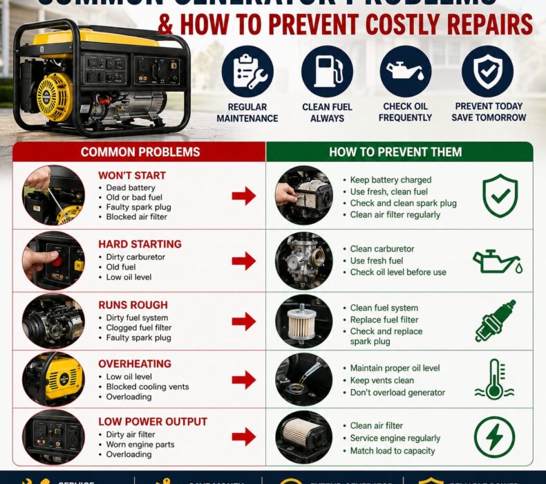 Common Generator Problems and How to Prevent Costly Repairs