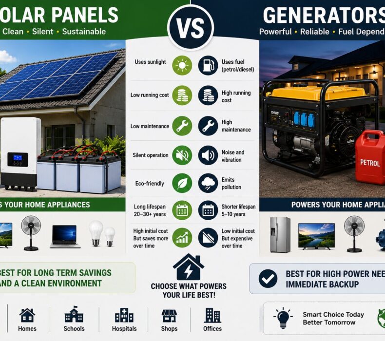 Solar Panels vs Generators: Which Is Better?