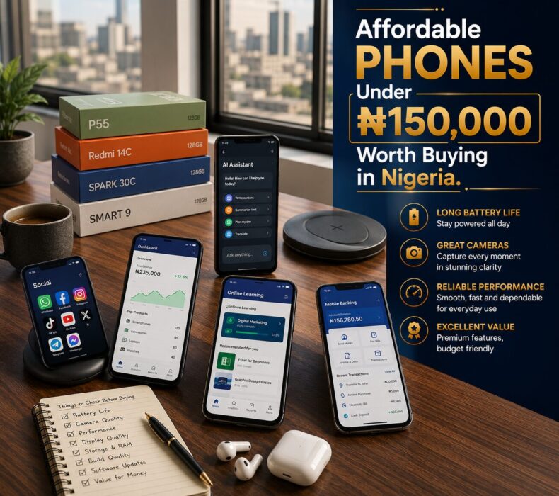 Affordable Phones Under ₦150,000 Worth Buying in Nigeria