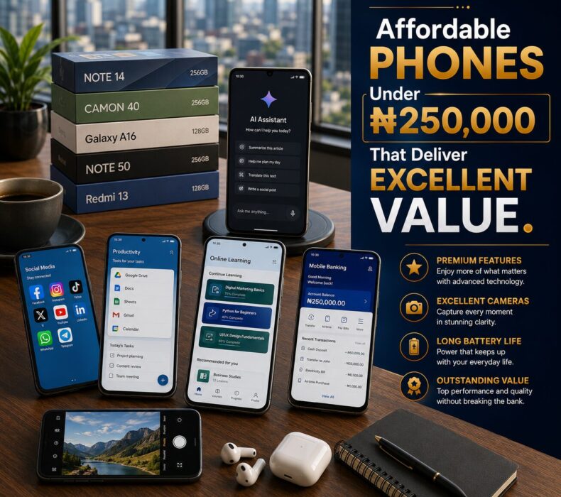 Affordable Phones Under ₦250,000 That Deliver Excellent Value