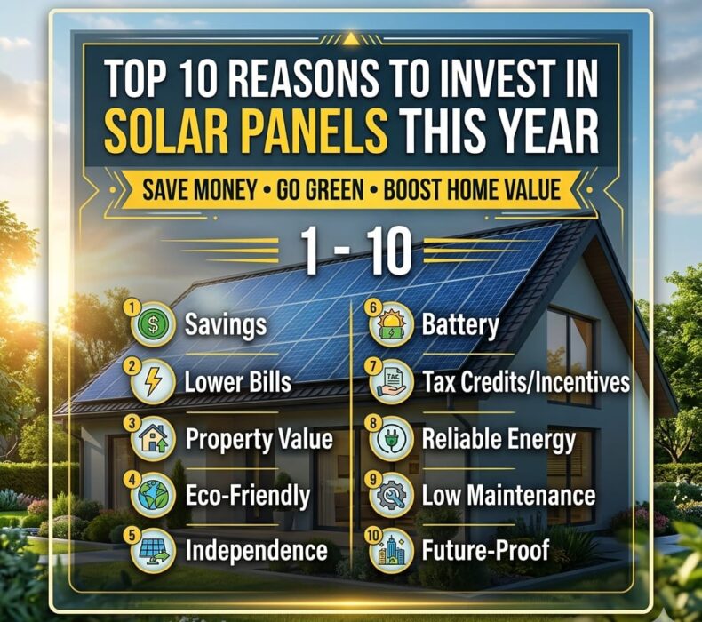 Top 10 Reasons to Invest in Solar Panels This Year