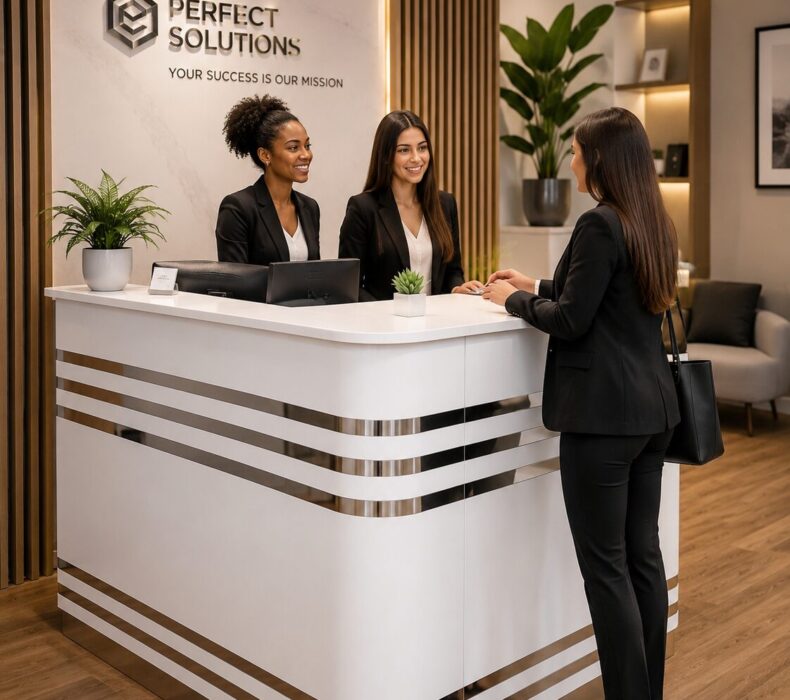 How a White Reception Desk Enhances Brand Image and Professionalism