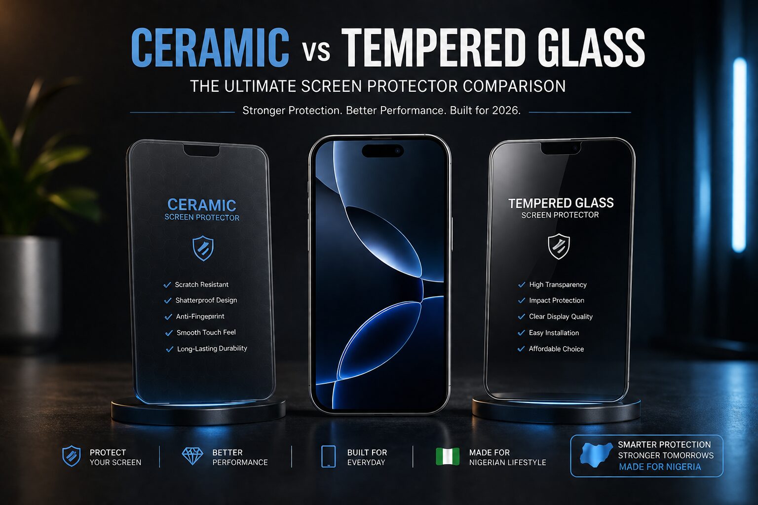 Ceramic vs Tempered Glass 2026 – Comparing the Strongest Screen Protectors for Nigerian Smartphone Owners