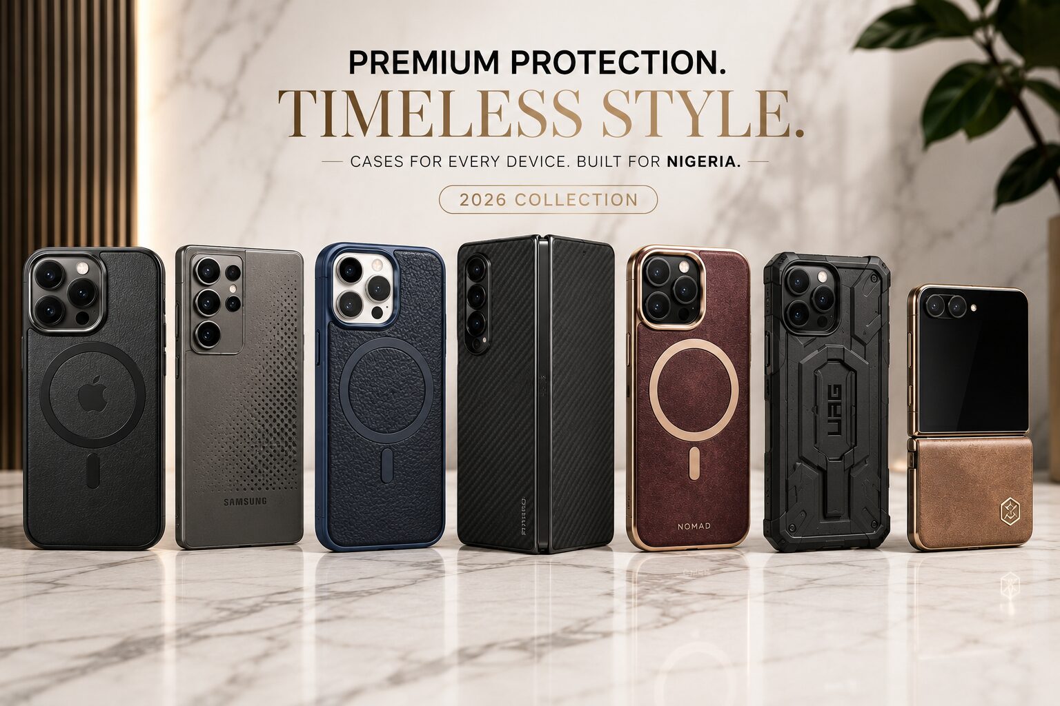 The Top 7 Premium Cases for iPhones, Samsung & Foldables The Top 7 Premium Cases for iPhones Samsung and Foldables 2026 – Luxury Protection Guide for Nigerian Smartphone Owners