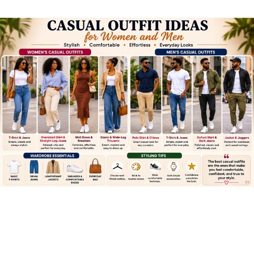 Casual Outfit Ideas for Women and Men