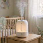 best air humidifier brands that cater for babies health featuring modern baby-friendly air humidifiers in a clean and comfortable nursery