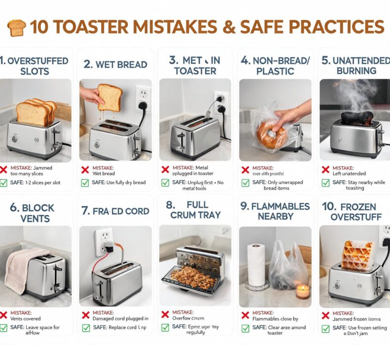 10 Wrong Ways of Using a Bread Toaster