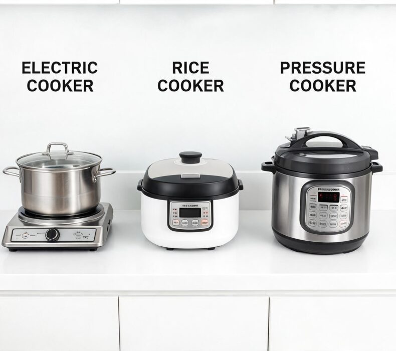 Electric Cookers vs Rice Cookers vs Pressure Cookers