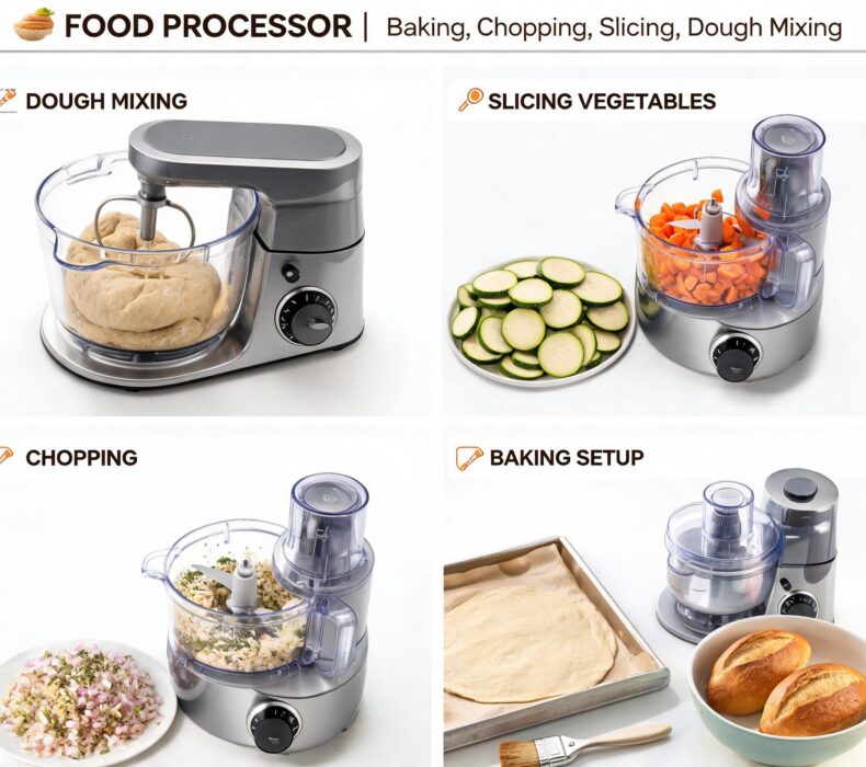 Food Processors for Baking, Chopping, Slicing and Dough Mixing