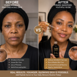 Peptide Serum for Wrinkles: Does It Really Work? Benefits, Science & Best Results African woman applying peptide serum to reduce wrinkles for youthful, glowing skin in Nigeria.