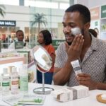 What Is a Peel-Off Mask? Benefits, Uses, Side Effects and How It Works African woman applying a peel-off mask during a skincare routine for smooth, refreshed and healthy-looking skin.