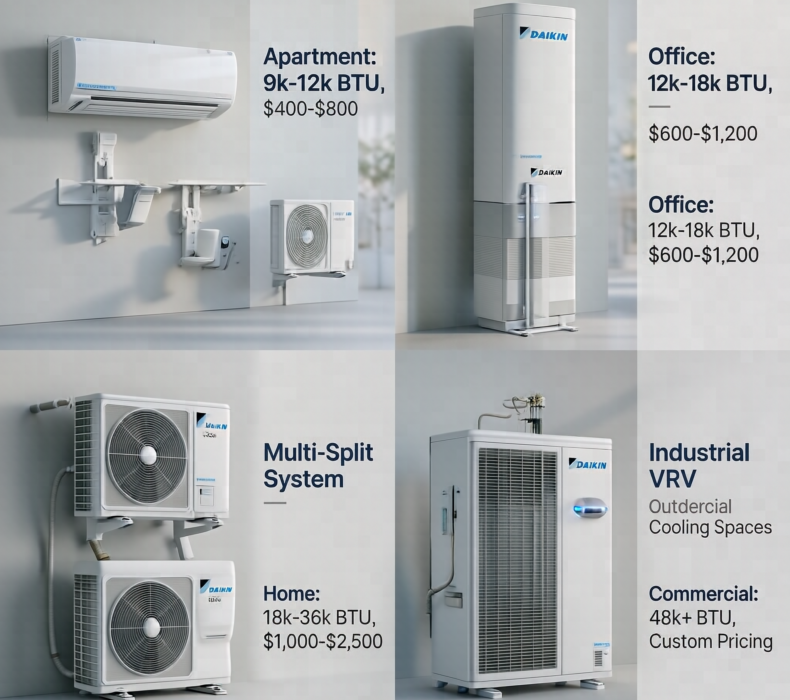 Daikin Air Conditioners Types, Capacity and Prices