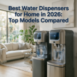 Best Water Dispensers for Home in 2026: Top Models Compared showing modern hot and cold water dispensers in a home kitchen
