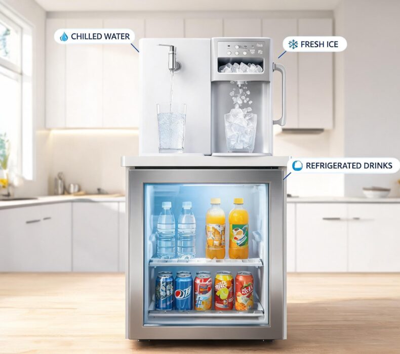 Water Dispenser with Refrigerator and Ice Machine
