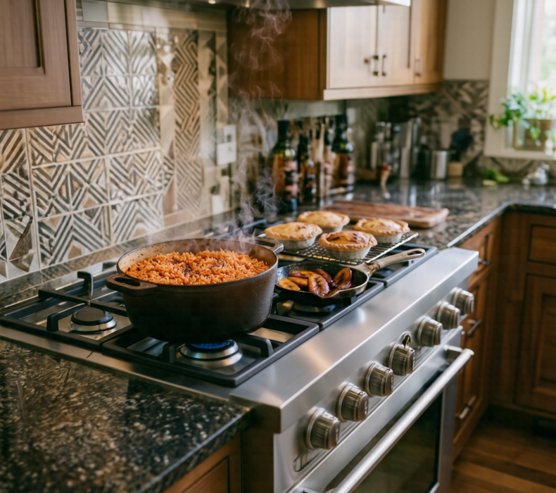 Gas Burner with Oven